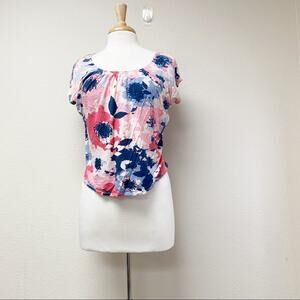 Lauren Conrad Floral Cropped Top Small